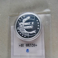 A188-UNC-Medalie cu potcoava Euro cu taur-10 ani aniversare prima editie 2008.