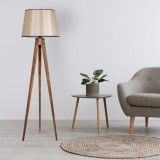 Cumpara ieftin Lampadar Tripod Yanık Lambader Pramit 15-3 Abajurlu Maro