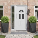 Cumpara ieftin Jardiniera 2 pcs Negru 50 x 50 x 75 cm Otel