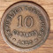 Portugalia - moneda de colectie bronz raruta - 10 centavos 1925 - superba !