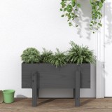VidaXL Jardinieră de grădină, gri, 62x30x38 cm, lemn masiv pin 825179