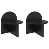 vidaXL Noptieră 2 pcs Stejar Negru 40 x 35,5 x 45,5 cm Lemn prelucrat 8001134