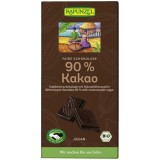 Ciocolata Rapunzel Amaruie 90% Cacao, Vegana, Fara Gluten, Indulcitor Zahar Cocos, Bio, Comert Echitabil, 80g