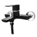 Baterie pentru cada/dus Fleko, 40 mm, cartus ceramic, para dus inclusa, Negru