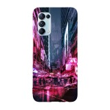 Husa compatibila cu Oppo A54s, Viceversa, model Night City Cyberpunk, Silicon, TPU, Transparent, Carcasa