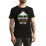 Tricou Barbati Just Go Outside, mesaj outdoor, negru, marimea L