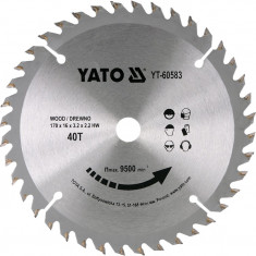 YATO Disc circular pentru lemn 170 x 16 x 2.2 T40