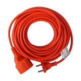 Prelungitorul cu fisa si cupla Hepol, 15 m, 2 x 1 mmp, portocaliu