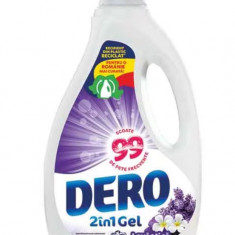 Detergent de rufe lichid Dero 2in1 Lavanda si Iasomie, 2 l, parfum imbietor, 40 spalari