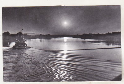 bnk cp Delta Dunarii - Noaptea pe canalul Sulina - circulata foto