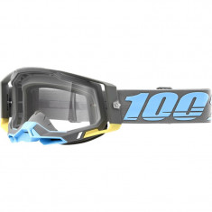 MBS Ochelari motocross/enduro 100% Racecraft 2, galben/gri/albastru, sticla clara, Cod Produs: 26013077PE