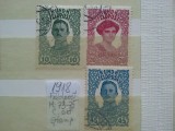 1918- Austria-Feldpost-Mi 73-75-c.set-st., Nestampilat