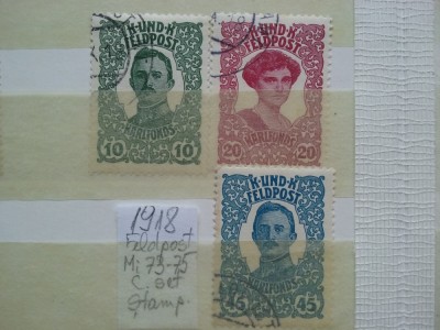 1918- Austria-Feldpost-Mi 73-75-c.set-st. foto
