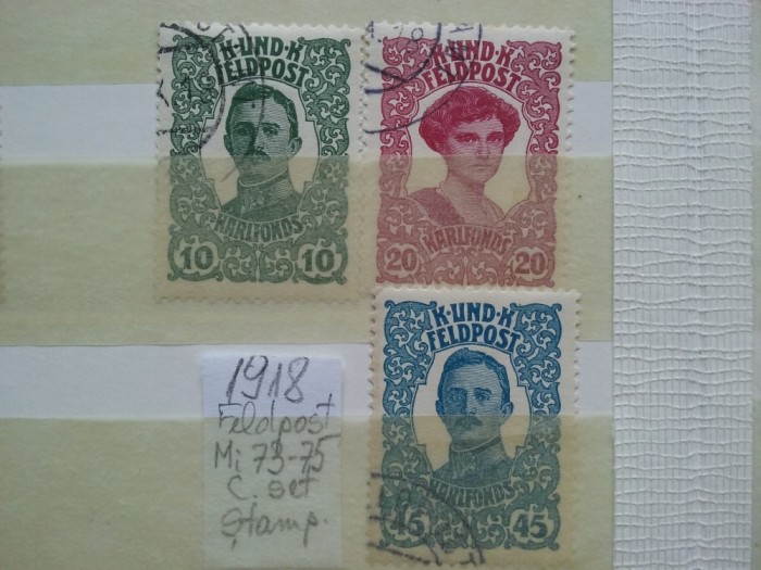 1918- Austria-Feldpost-Mi 73-75-c.set-st.