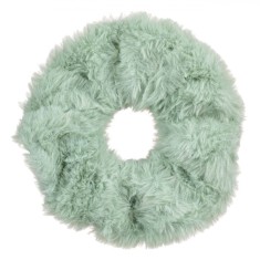 Elastic de Păr Femei, Model Blană, Culoare Verde Mentă