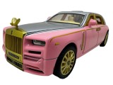 Macheta Rolls Royce Phantom roz 1/24 lumini sunet deschide tot