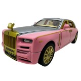 Macheta Rolls Royce Phantom roz 1/24 lumini sunet deschide tot