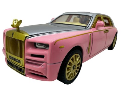 Macheta Rolls Royce Phantom roz 1/24 lumini sunet deschide tot foto