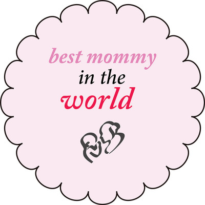 Sticker decorativ, Best mommy in the world, Roz, 60 cm, 7417ST-7 foto