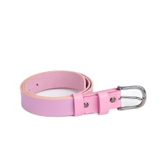 Curea din piele naturala roz, 30 mm, Leda
