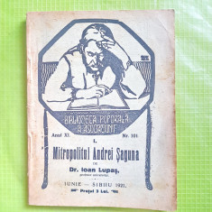 E18-I-Mitropolit ANDREI SAGUNA-Sibiu 1921-Dr. Ioan Lupas.