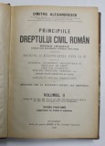 PRINCIPIILE DREPTULUI CIVIL ROMAN de DIMITRIE ALEXANDRESCO , VOLUMUL II , 1926