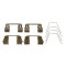 Set accesorii placute frana Honda Cr-V 2 (Rd ), 2.0 (RD5), 2.2 CTDi (RD9), punte Fata, restrictii producator : Akebono, TRW