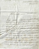 Scrisoare Nicolae Fratoștițeanu, Craiova, către Luța Cernătescu, Turnu Severin, 1867, timbru Carol I cu favoriți, 1866, negru, de 20 parale, francat