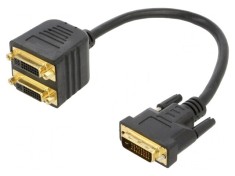 Adaptor DVI-D la DVI-I 0,3m Negru foto