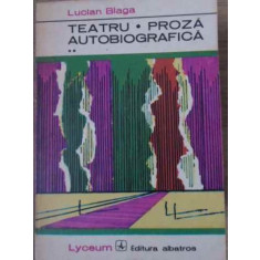 TEATRU PROZA AUTOBIOGRAFICA VOL.2 (ZAMOLXE, MESTERUL MANOLE, ANTON PANN)-LUCIAN BLAGA