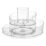 Suport Acrilic Rotativ cu 2 Nivele pentru Cosmetice &Oslash;25x15cm
