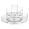 Suport Acrilic Rotativ cu 2 Nivele pentru Cosmetice &Oslash;25x15cm