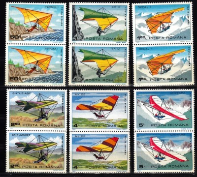 A11 TX5 8 - 1982 - Deltaplanorism - perechi de doua timbre foto