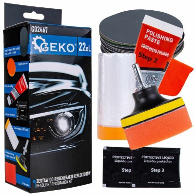 Kit reconditionare faruri, 22 elemente, Geko G02467 foto