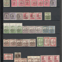 Romania.1919 EMISIUNEA CLUJ Lot 47 buc.-ERORI SI VARIETATI YR.934