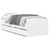 Cumpara ieftin Cadru de pat cu sertare, alb, 100x200 cm