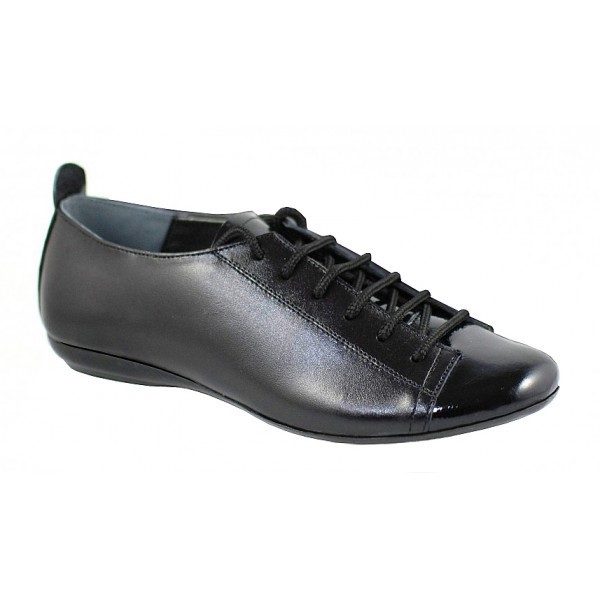 Pantofi dama casual din piele naturala cu varf lacuit - Model Emma P09LACN