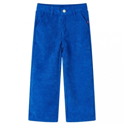 Pantaloni pentru copii, velur, albastru cobalt 104 foto