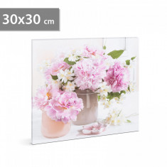 Tablou decorativ cu LED - ?Model cu flori? - 2 x AA, 30 x 30 cm foto