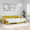 VidaXL Pat de zi cu extensie, galben, 80x200 cm, catifea 3196927