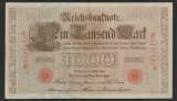 GERMANIA 1000 / 1.000 MARCI / MARK 1910 [21] P - 44b ,Serie Rosie , Sufix M , 7 cifre Litera T , XF+ / a UNC
