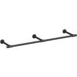 SONGMICS Sina metalica de agatat haine, montare pe perete, aspect industrial, 30x7x170 cm, negru Household NewTrend
