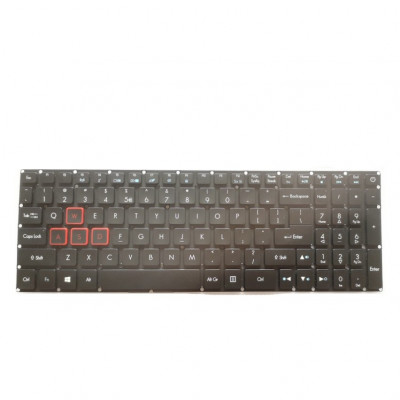 Tastatura Laptop, Acer, Aspire Nitro V15 VN7-593G, cu iluminare, layout US foto