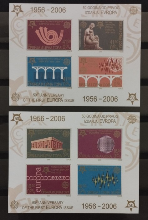 BC84, Servia 2005, 2 blocuri neperforate europa cept