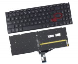 Tastatura Asus Neagra ASM18M76F0J9203 iluminata layout US fara rama enter mic, ASM18MM93BG-5281 iluminata