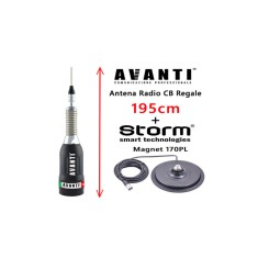 Antena Statie CB AVANTI Regale 195cm + Magnet Storm 170PL