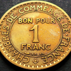 Moneda istorica (BUN PENTRU) 1 FRANC - FRANTA, anul 1922 * cod 4422