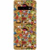 Husa silicon pentru Samsung Galaxy S10 Plus, Colorful Sticker Illustrations
