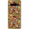 Husa silicon pentru Samsung Galaxy S10 Plus, Colorful Sticker Illustrations