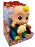 Papusa Bebelus Cocomelon Muzicala cu Ursuleț Plus, 30cm, Multicolor, Fete/Baieti, 3 ani+